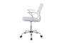 Jessie White Faux Leather Adjustable Office Chair - Side