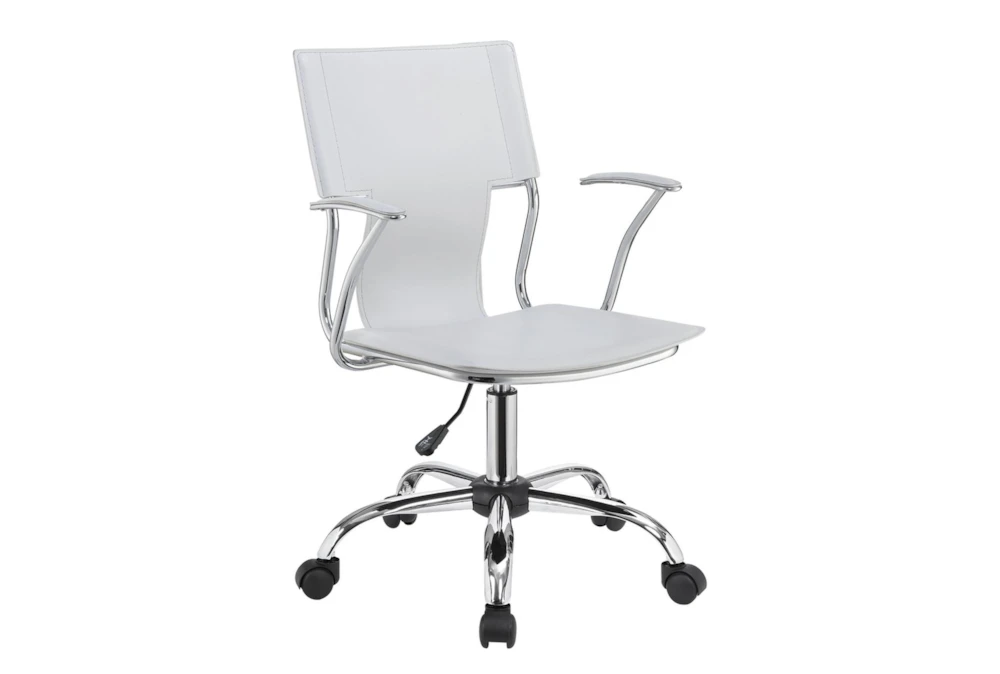 Jessie White Faux Leather Adjustable Office Chair