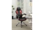 Luca Black + Red Rolling Office Gaming Desk Chair - Room