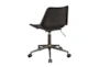 May Brown Faux Leather Adjustable Rolling Office Desk Chair - Back