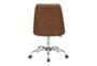 Maine Brown Faux Leather Tufted Back Office Chair - Back