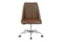 Maine Brown Faux Leather Tufted Back Office Chair - Front
