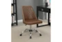 Maine Brown Faux Leather Tufted Back Office Chair - Room