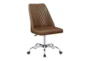 Maine Brown Faux Leather Tufted Back Office Chair - Signature
