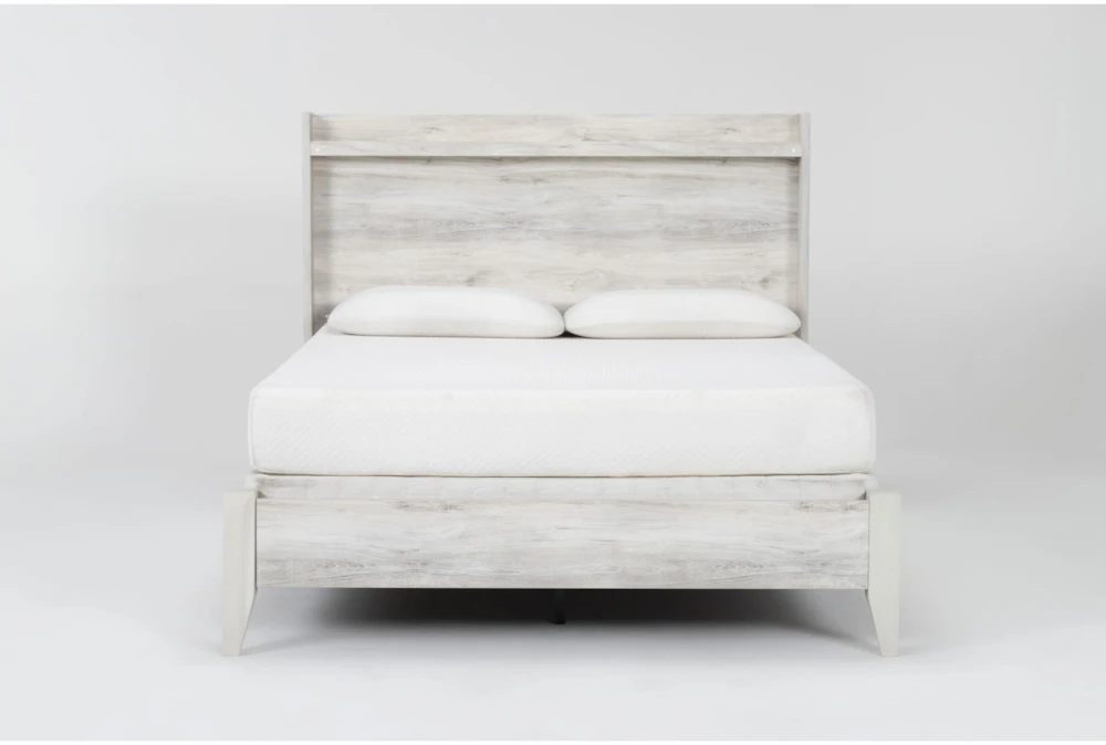 Baylie White Full Wood Panel Bed
