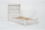 Baylie White Twin Wood Panel Bed - Side