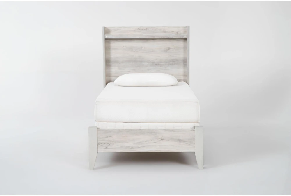 Baylie White Twin Wood Panel Bed