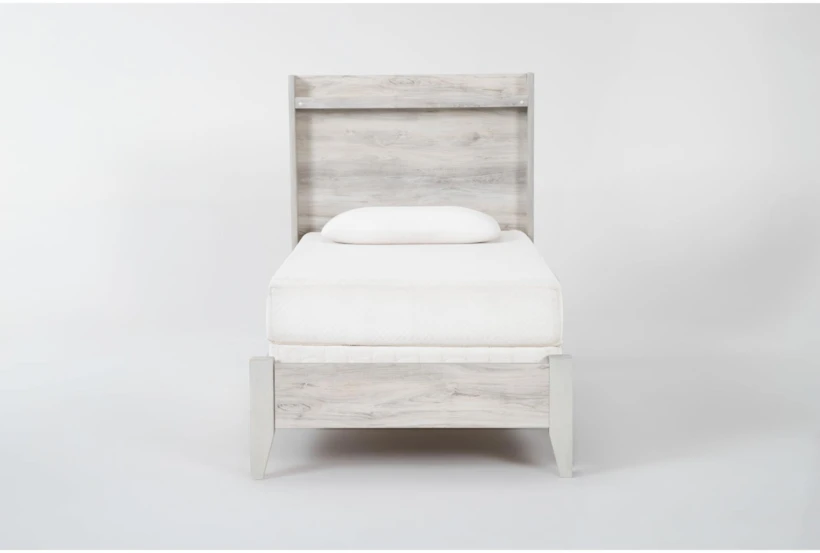 Baylie White Twin Wood Panel Bed - 360