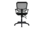 Odam Black Mesh Adjustable Rolling Office Desk Chair - Back