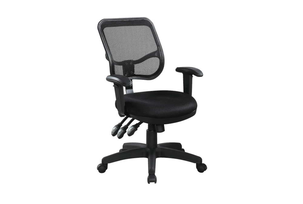 Odam Black Mesh Adjustable Rolling Office Desk Chair