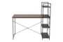 Gulana Brown + Black 48" Desk With 3 Shelves - Detail
