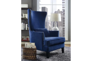 Talia Cobalt Blue Highback Accent Chair