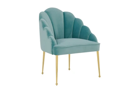 Tillie Sea Blue Velvet Accent Chair