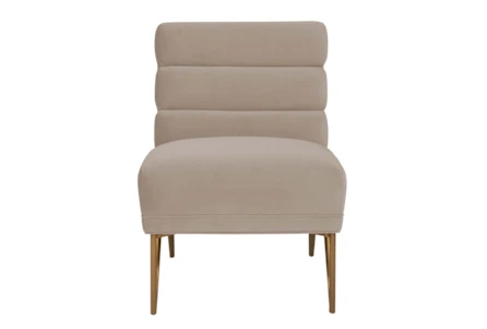 Gretta Slub Cream Velvet Accent Chair