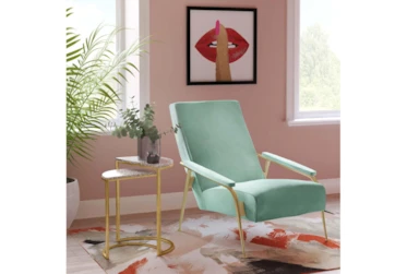 Astrid Mint Green Velvet Accent Chair