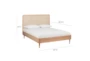 Canary Wood & Cane King Platform Bed - Detail