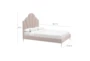 Bridgette Blush Full Velvet Upholstered Platform Bed - Detail