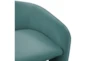Ashtyn Sea Blue Velvet Accent Arm Chair - Detail