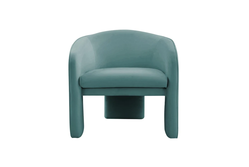 Ashtyn Sea Blue Velvet Accent Arm Chair