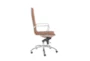 Sawtelle Cognac High Back Rolling Office Desk Chair - Detail