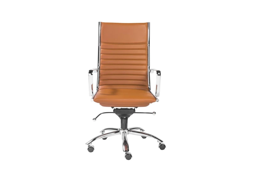 Sawtelle Cognac High Back Rolling Office Desk Chair - 360