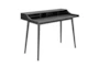 Granville Matte Black 47" Desk With 4 Shelves - Detail