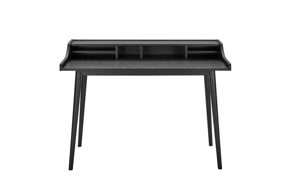 Granville Matte Black 47" Desk With 4 Shelves