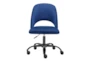 Superba Blue Rolling Office Desk Chair With Black Base - Signature