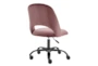 Superba Rose Pink Rolling Office Desk Chair With Black Base - Detail