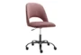 Superba Rose Pink Rolling Office Desk Chair With Black Base - Detail