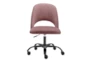 Superba Rose Pink Rolling Office Desk Chair With Black Base - Signature