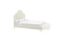 Bridgette Cream King Velvet Upholstered Platform Bed With Bench - Signature