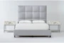 Boswell California King Upholstered Storage 3 Piece Bedroom Set With 2 Elden II 1 Drawer Nightstands - Signature