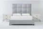 Boswell California King Upholstered 3 Piece Bedroom Set With 2 Elden II 2 Drawer Nightstands - Signature