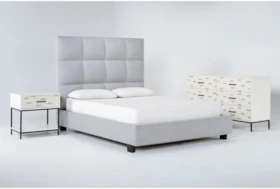 Boswell 3 Piece California King Upholstered Bedroom Set With Elden II Dresser + 1 Drawer Nightstand