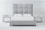 Boswell King Upholstered 3 Piece Bedroom Set With 2 Elden II 1 Drawer Nightstands - Signature