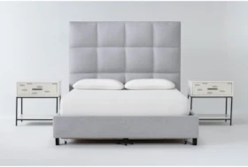 Boswell 3 Piece Queen Upholstered Storage Bedroom Set With 2 Elden II 1 Drawer Nightstands