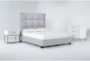 Boswell 3 Piece Queen Upholstered Storage Bedroom Set With Elden II Bachelors Chest + 1 Drawer Nightstand - Signature
