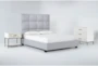 Boswell 3 Piece Queen Upholstered Bedroom Set With Elden II Bachelors Chest + 1 Drawer Nightstand - Signature