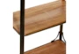 Wrenn Brown Wood Industrial Bookcase - Detail