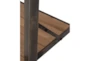 Fairway Dark Brown Wood Industrial Bookcase - Detail
