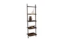 Lawndale 69" Brown Leaning Bookcase - Front