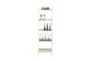 Lawndale 69" White Leaning Bookcase - Front