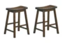 Marcel Brown Saddle Kitchen Counter Stool Set Of 2 - Signature