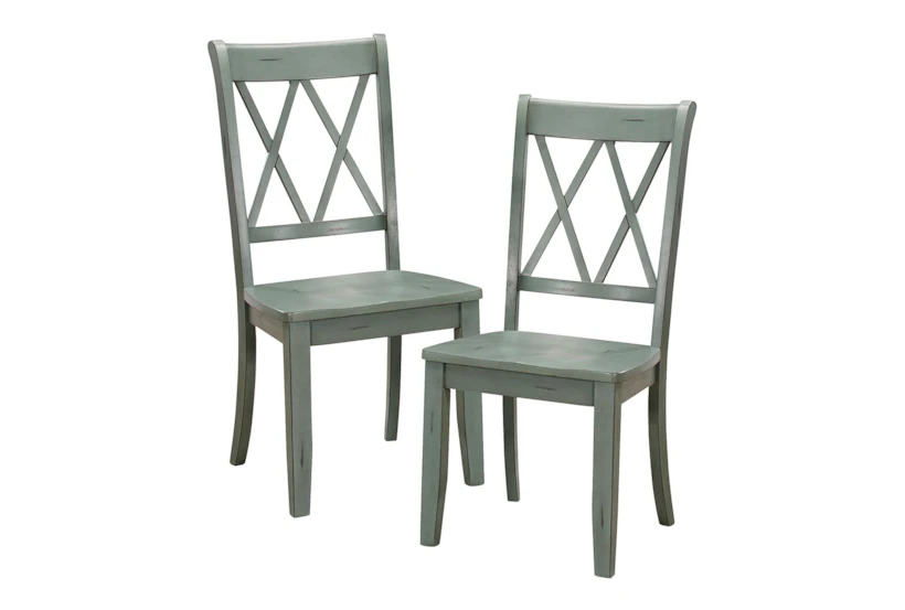 Delmar Teal Dining Chair Set Of 2 - 360