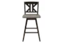 Lock Black Divided X Back Swivel Counter Stool Set Of 2 - Front