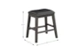 Fideo Grey Counter Height Stool Set Of 2 - Detail