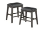Fideo Grey Counter Height Stool Set Of 2 - Signature