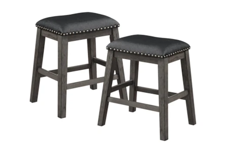 Fideo Grey Counter Height Stool Set Of 2