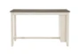 Fideo White Wood Rectangle White 60" Counter Height Height Table - Front